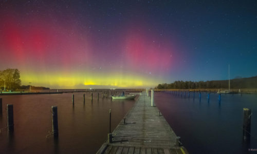 Polarlichter über Ralswiek auf Rügen